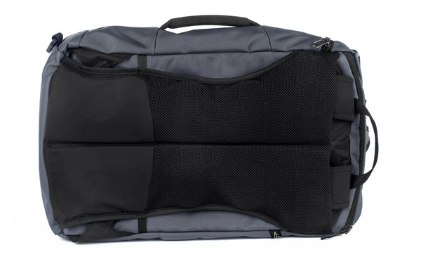 The back of the Techonaut 30 in duffel mode, with backpack straps tucked away.